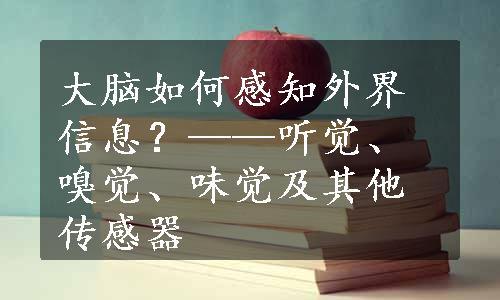 大脑如何感知外界信息？——听觉、嗅觉、味觉及其他传感器