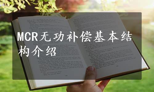 MCR无功补偿基本结构介绍