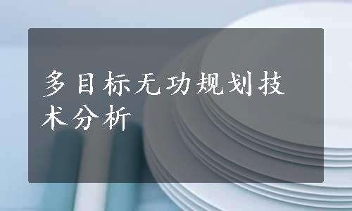 多目标无功规划技术分析