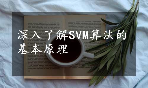 深入了解SVM算法的基本原理