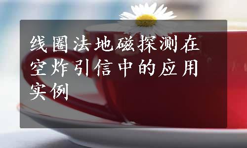 线圈法地磁探测在空炸引信中的应用实例