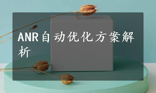 ANR自动优化方案解析