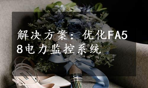 解决方案：优化FA58电力监控系统