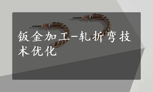 钣金加工-轧折弯技术优化