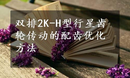 双排2K-H型行星齿轮传动的配齿优化方法