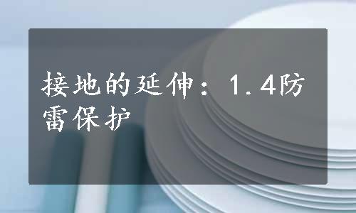 接地的延伸：1.4防雷保护