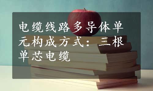 电缆线路多导体单元构成方式：三根单芯电缆