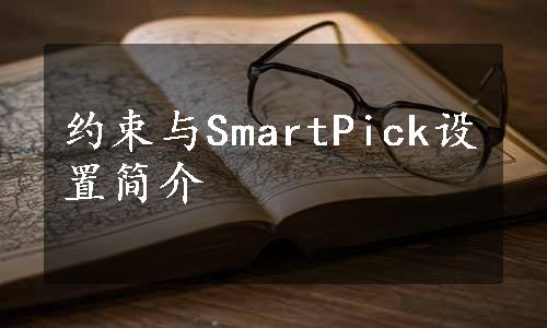 约束与SmartPick设置简介