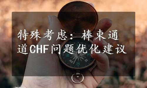 特殊考虑：棒束通道CHF问题优化建议