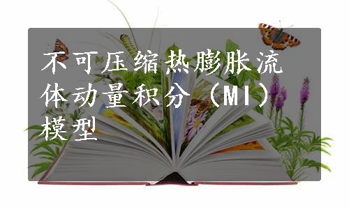 不可压缩热膨胀流体动量积分（MI）模型