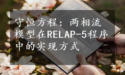 守恒方程：两相流模型在RELAP-5程序中的实现方式