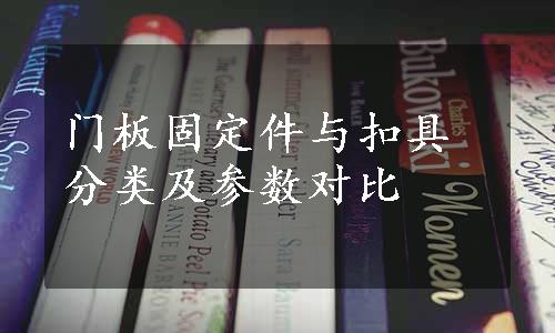 门板固定件与扣具分类及参数对比