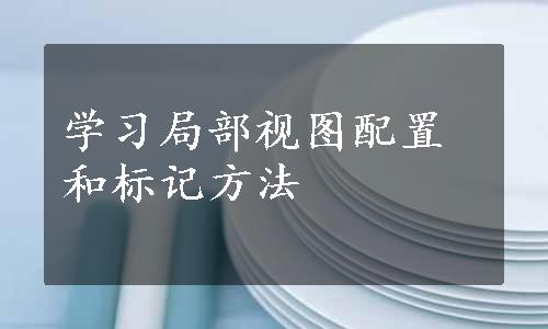 学习局部视图配置和标记方法