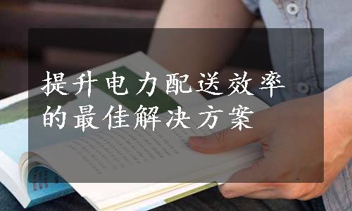 提升电力配送效率的最佳解决方案