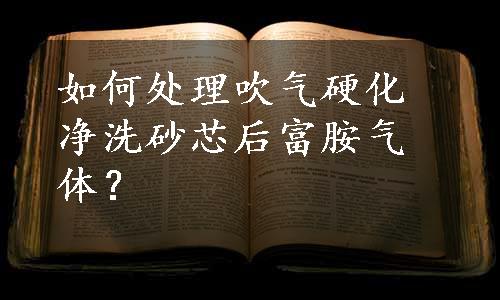 如何处理吹气硬化净洗砂芯后富胺气体？