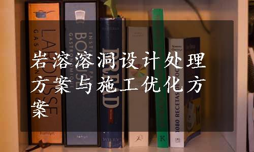 岩溶溶洞设计处理方案与施工优化方案