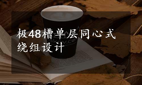 极48槽单层同心式绕组设计