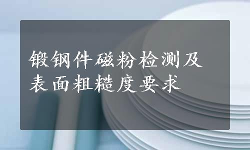 锻钢件磁粉检测及表面粗糙度要求