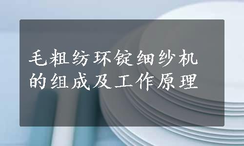 毛粗纺环锭细纱机的组成及工作原理