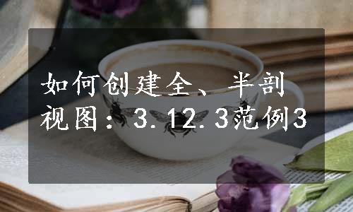 如何创建全、半剖视图：3.12.3范例3