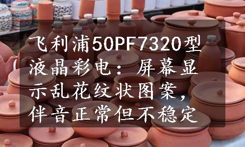 飞利浦50PF7320型液晶彩电：屏幕显示乱花纹状图案，伴音正常但不稳定