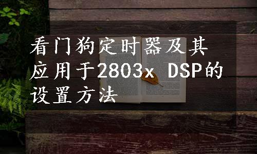 看门狗定时器及其应用于2803x DSP的设置方法