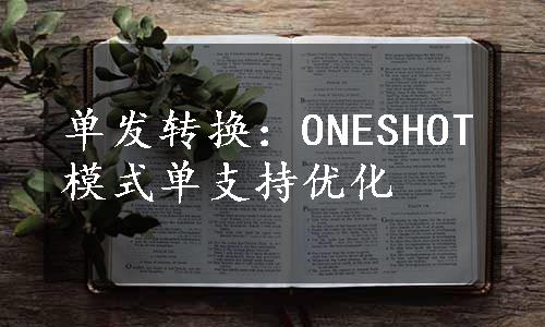 单发转换：ONESHOT模式单支持优化