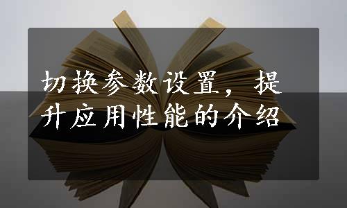 切换参数设置，提升应用性能的介绍