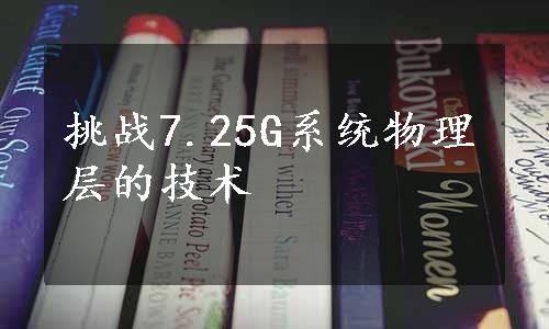 挑战7.25G系统物理层的技术