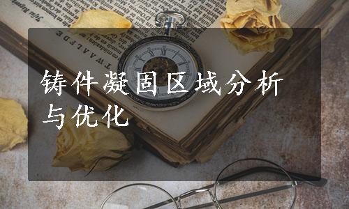 铸件凝固区域分析与优化