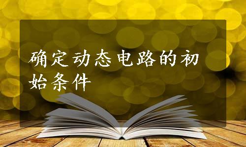 确定动态电路的初始条件