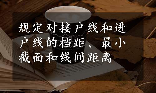 规定对接户线和进户线的档距、最小截面和线间距离