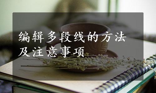 编辑多段线的方法及注意事项