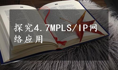 探究4.7MPLS/IP网络应用