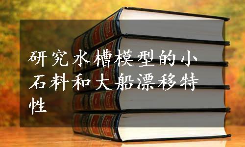 研究水槽模型的小石料和大船漂移特性