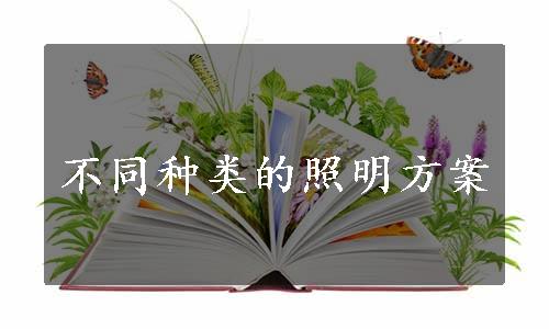 不同种类的照明方案