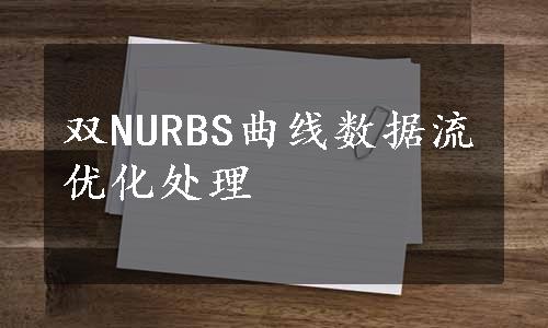 双NURBS曲线数据流优化处理