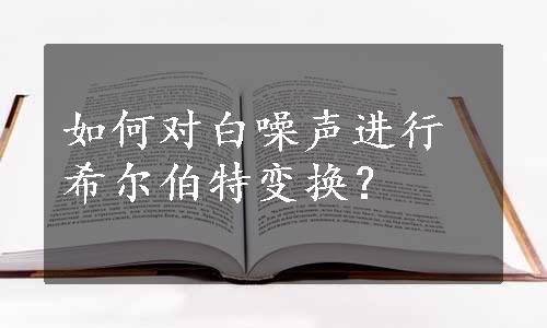 如何对白噪声进行希尔伯特变换？