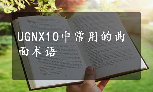 UGNX10中常用的曲面术语