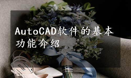 AutoCAD软件的基本功能介绍