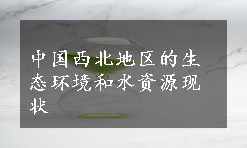 中国西北地区的生态环境和水资源现状