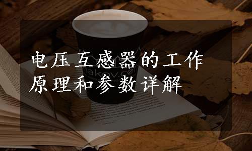 电压互感器的工作原理和参数详解