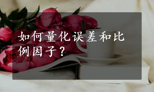 如何量化误差和比例因子？