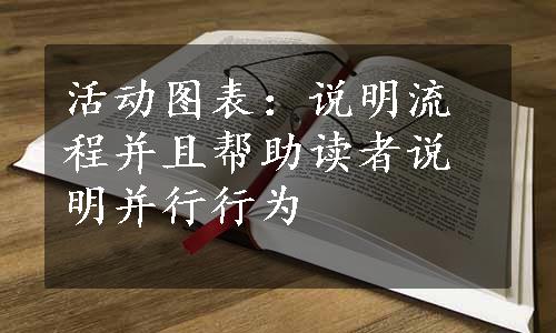 活动图表：说明流程并且帮助读者说明并行行为