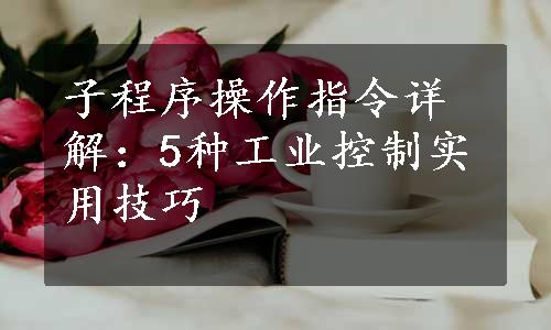 子程序操作指令详解：5种工业控制实用技巧