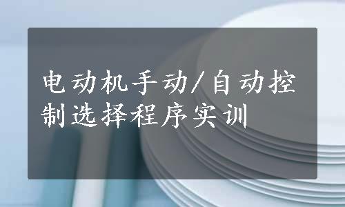 电动机手动/自动控制选择程序实训