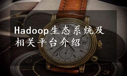 Hadoop生态系统及相关平台介绍