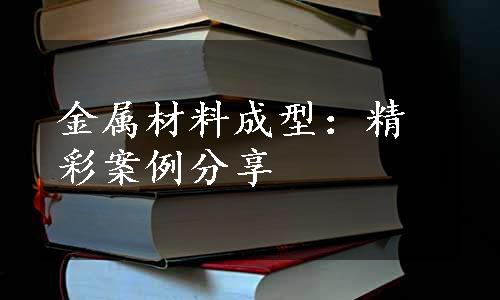 金属材料成型：精彩案例分享