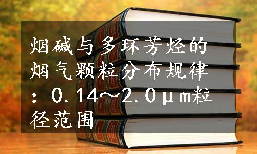 烟碱与多环芳烃的烟气颗粒分布规律：0.14～2.0μm粒径范围