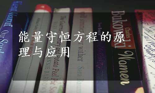 能量守恒方程的原理与应用